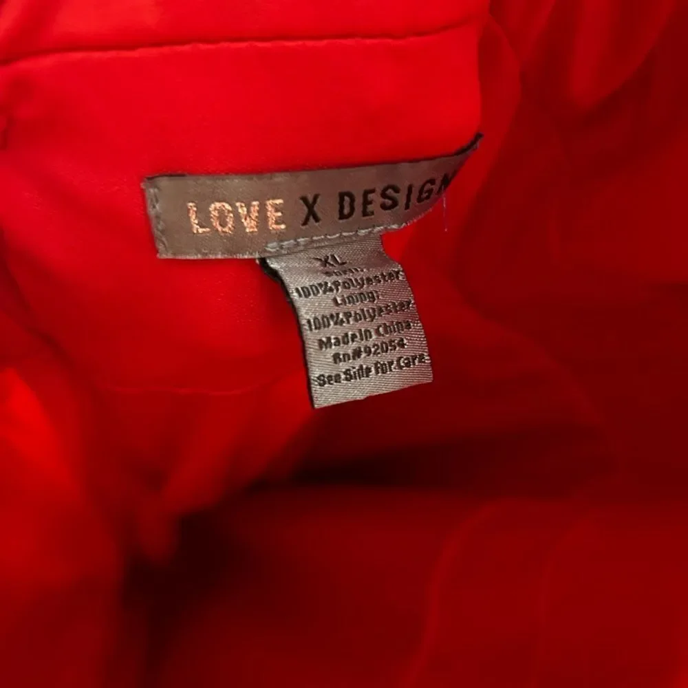 Love X Design Athen Plunging V-Neck Maxi Dress, Red, NWT - Picture 12 of 13